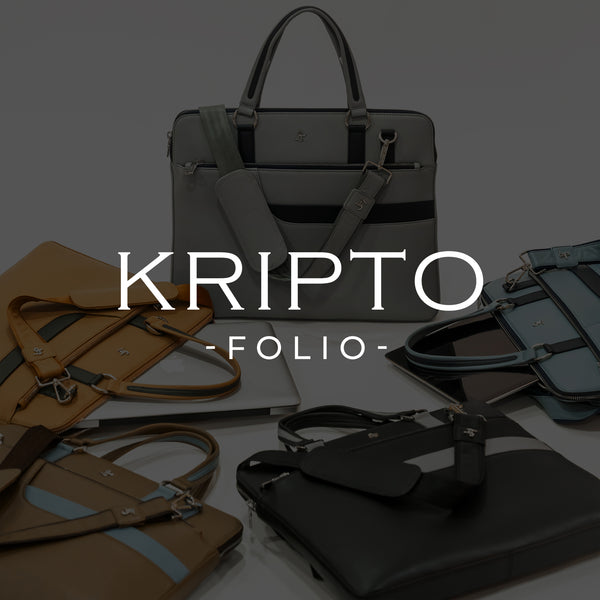 Kripto Laptop Bag I Folio Bag | 100% Genuine Leather | Color: Black, Grey, Tan