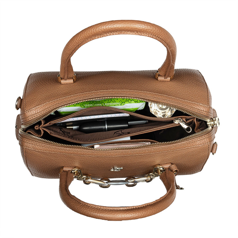 Leather Hand Bag For Women | 100% Genuine Leather | Color:Tan