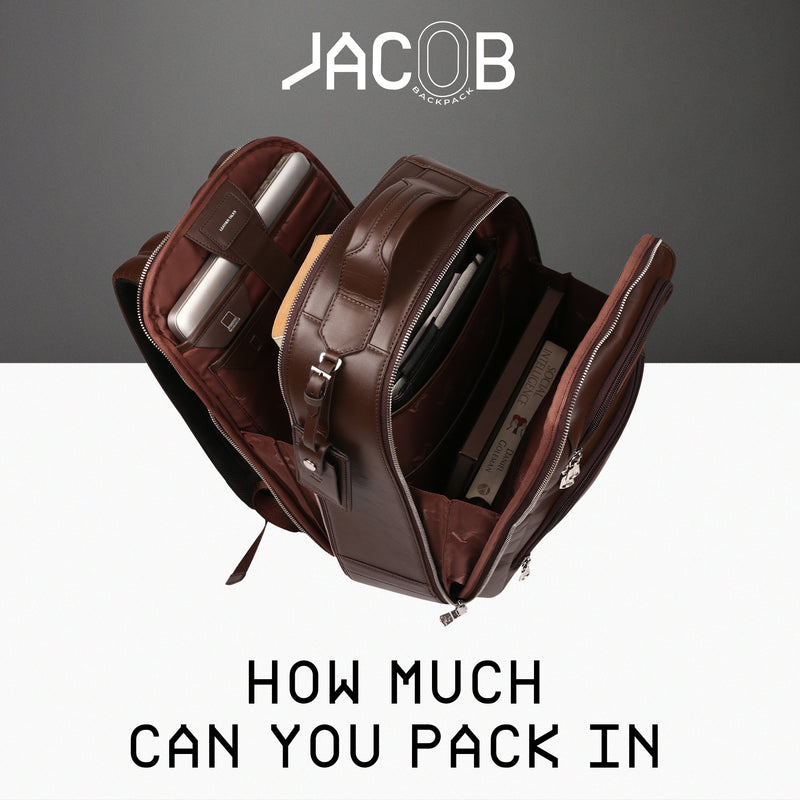 Jacob V 2.0 | Leather Backpack for Men | Lifetime Service Warranty | 100% Genuine Leather | Color: Brown