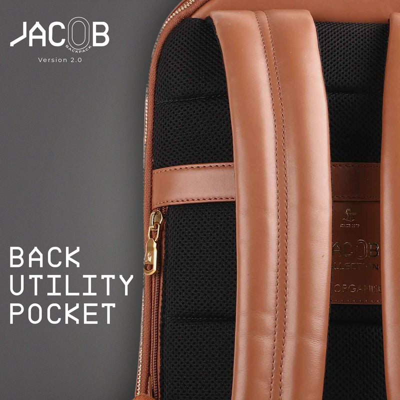 Jacob V 2.0 | Leather Backpack for Men | Lifetime Service Warranty | 100% Genuine Leather | Color: Tan