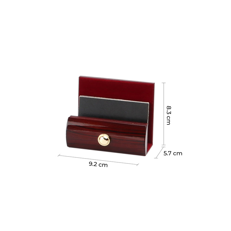 Wood Leather Desktop Planner Set I Color - Cherry Cherry