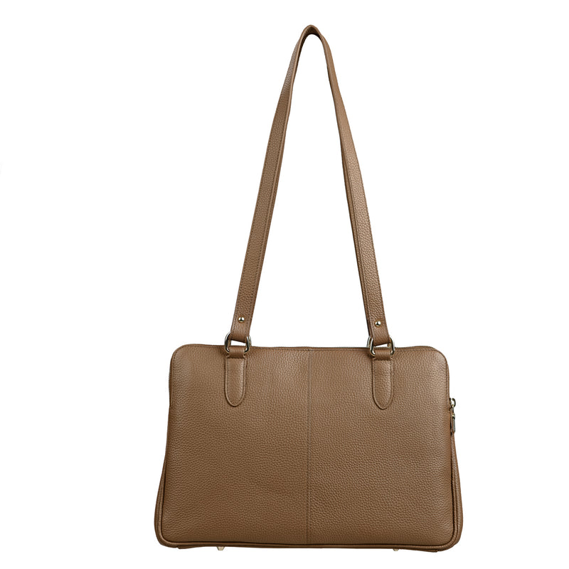 Rocha Ladis Handbag for Women | 100% Genuine Leather | Color - Tan