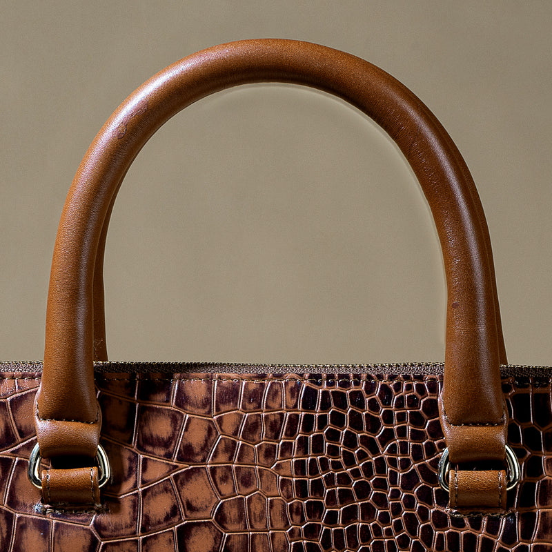 Vivian Hand Bag For Women | 100% Genuine Leather | Color - Tan