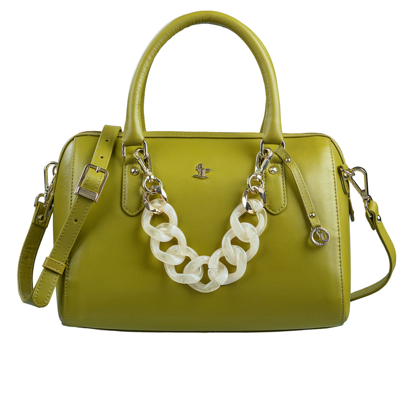 Leather Hand Bag For Women | 100% Genuine Leather | Color: Lime Green