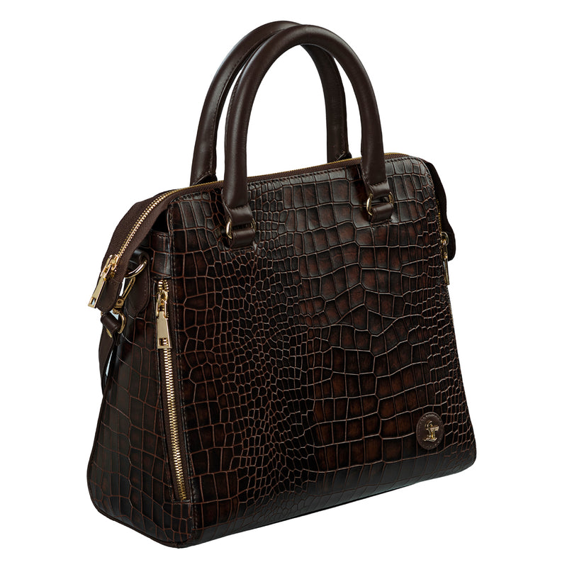 Vivian Hand Bag For Women | 100% Genuine Leather | Color - Brown