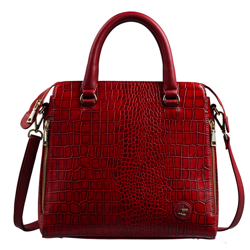 Vivian Hand Bag For Women | 100% Genuine Leather | Color - Red