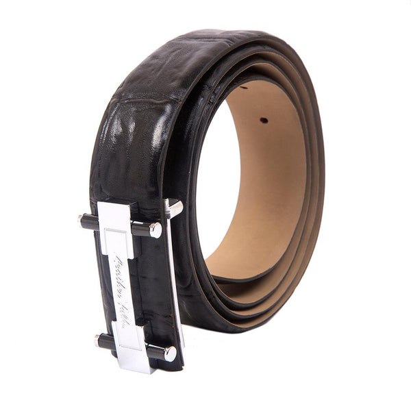 Great Dane | Genuine Leather Belt For Men | With 35mm Brass Buckles | Color: Black