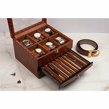 Leather Watch Box , Box Capacity : 5 , 8 , 10 , 12 Watches box